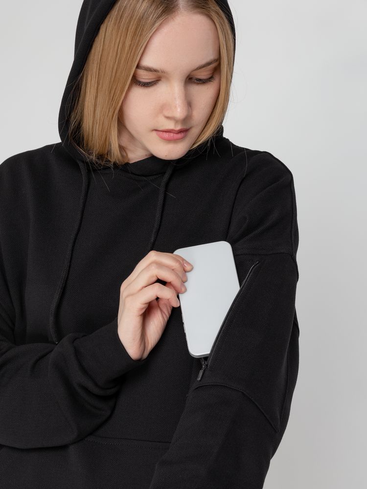 Худи унисекс Hand Some, черное-6