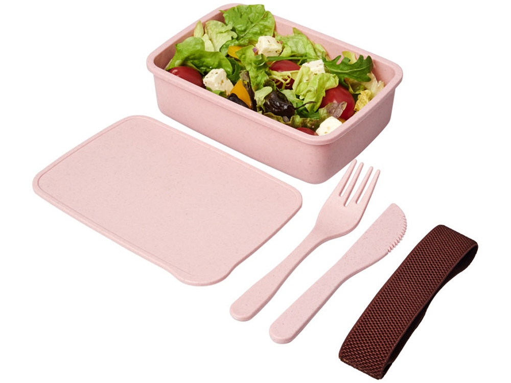 Ланч-бокс Bamberg из бамбукового волокна, розовый-3