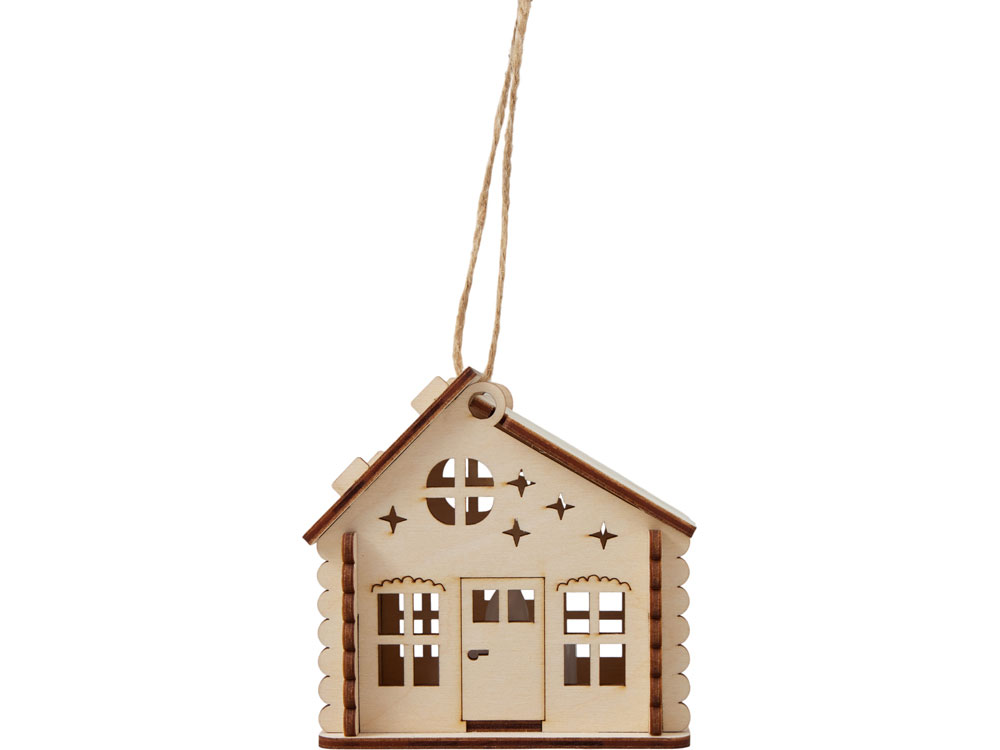 Подвеска с подсветкой домик (с мерцающей свечкой)-2