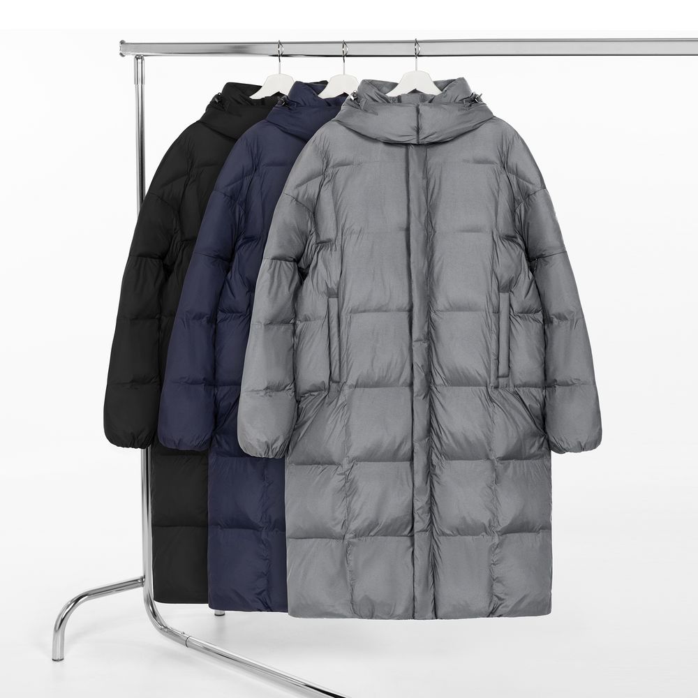 Пуховик унисекс Kapsula, темно-синий-1