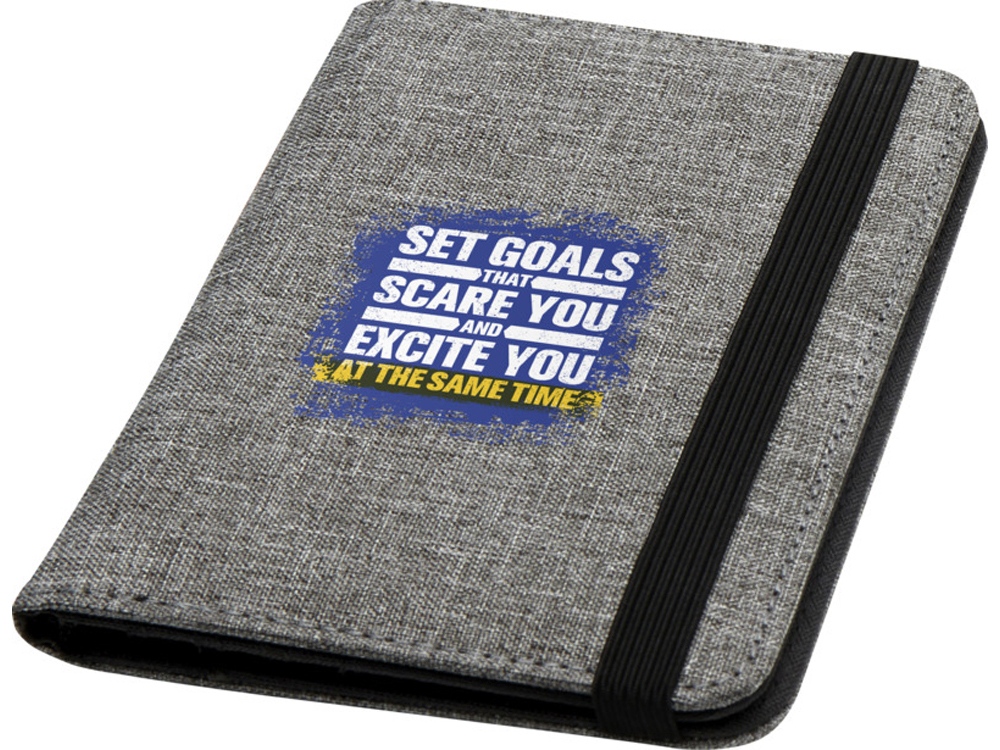 Ross Держатель паспорта с RFID-защитой из переработанного PET-пластика, сертифицированного согласно GRS - Серый яркий-3