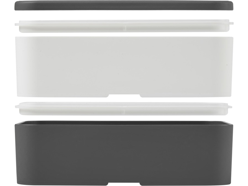 Двухслойный ланчбокс MIYO, серый/белый-5