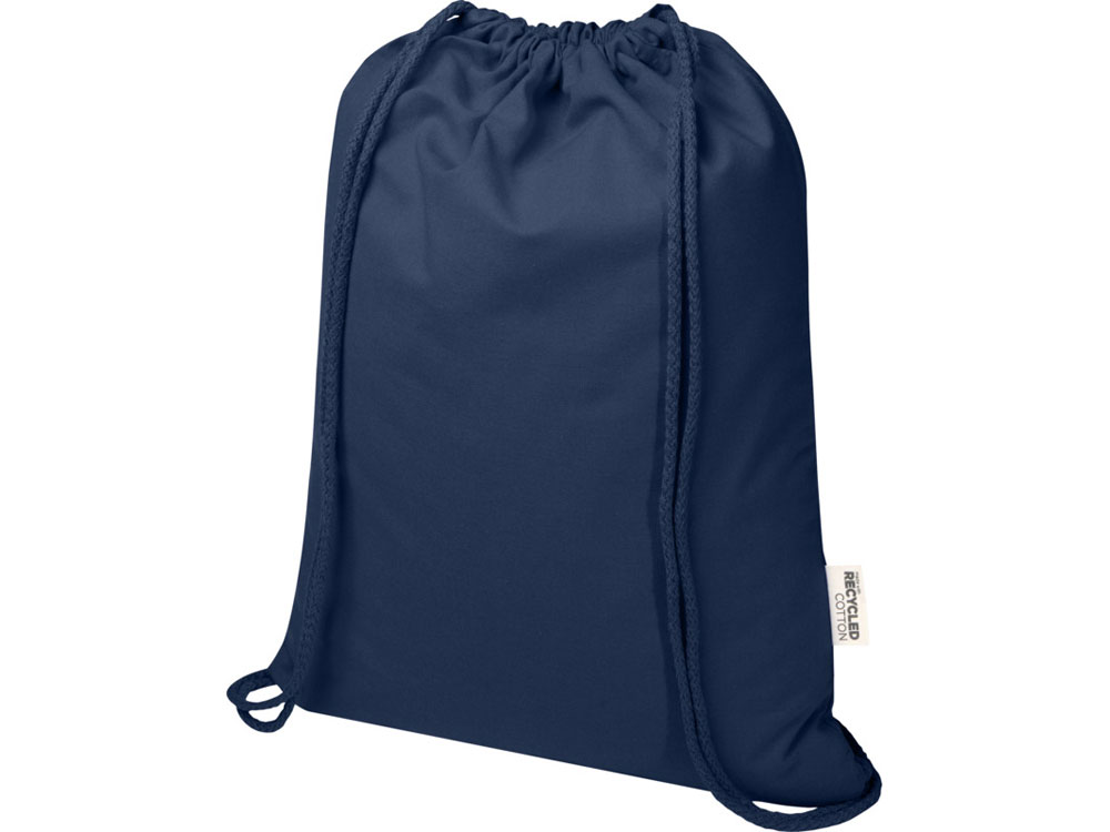 Oregon Blend сумка на шнурке из переработанного материала сертифицированного согласно GRS, плотностью 140 г/м², объемом 5 л - Темно-синий-0