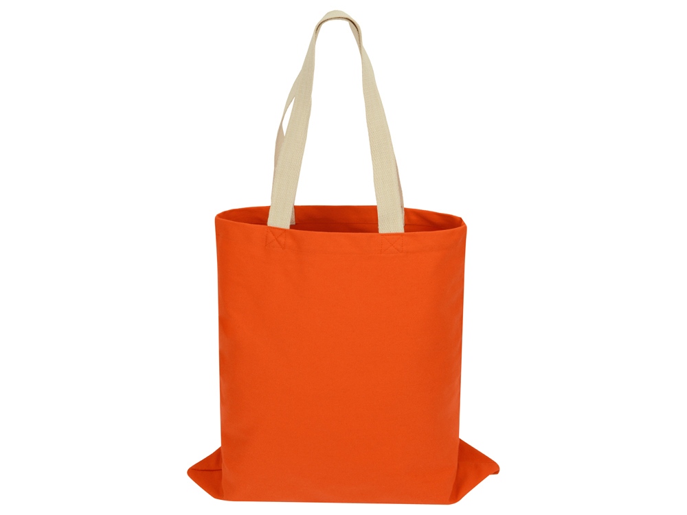 Сумка для шопинга Steady из хлопка с парусиновыми ручками, 260 г/м2, оранжевый-2