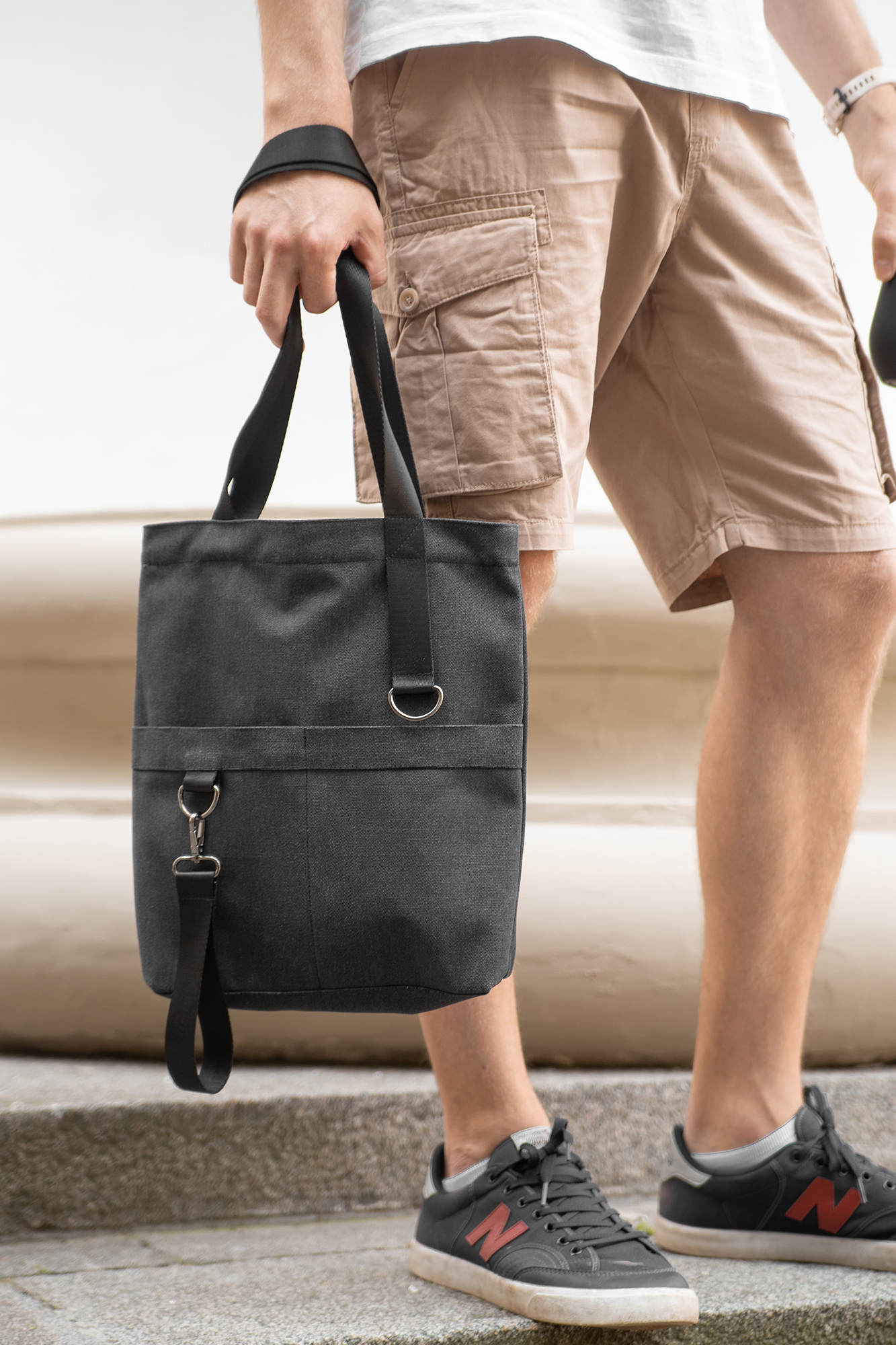 Шоппер Superbag ZIP, с двумя карманами и молнией (черный)-8