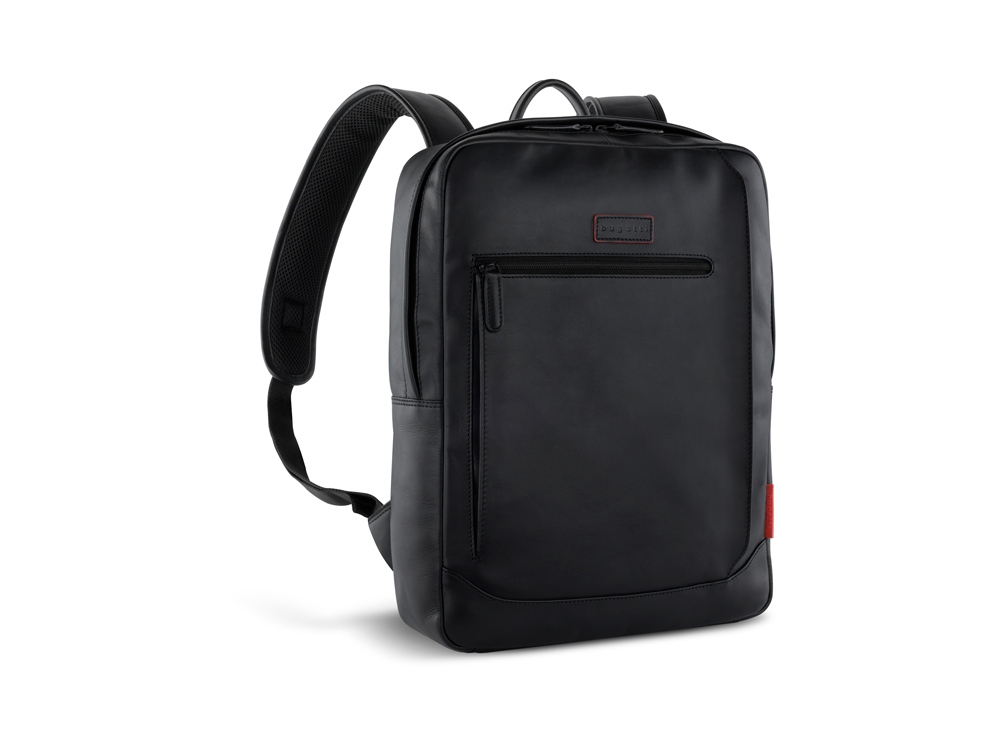 Рюкзак мужской BUGATTI КЛАРК | CLARK, чёрный, воловья кожа/полиэстер, 30х10х40 см, 12 л-0