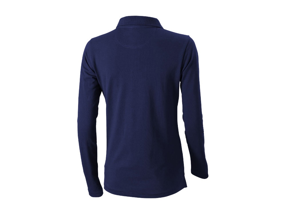 Рубашка поло Oakville женская с длинным рукавом, темно-синий-1