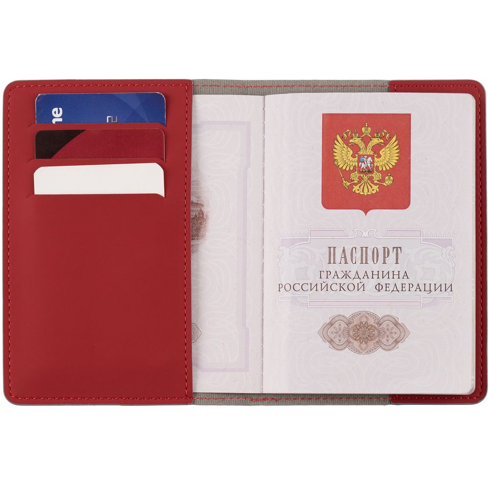 Обложка для паспорта Shall Simple, красный-1
