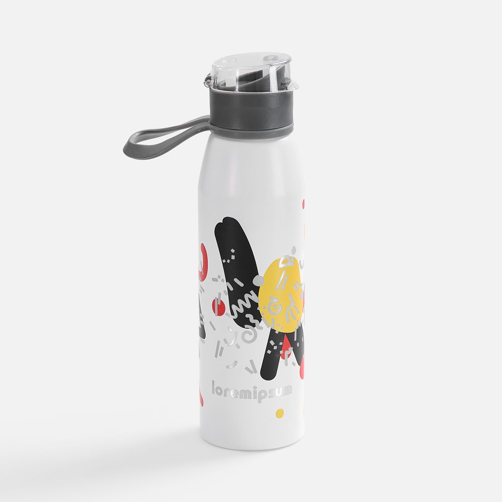 Бутылка для воды Billy Gym, матовая белая-4