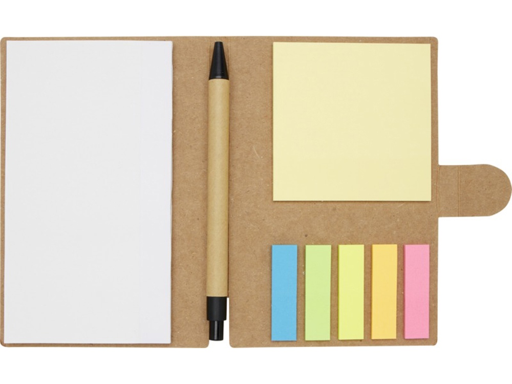 Swift буклет с липкой бумагой для заметок с шариковой ручкой - Натуральный-3