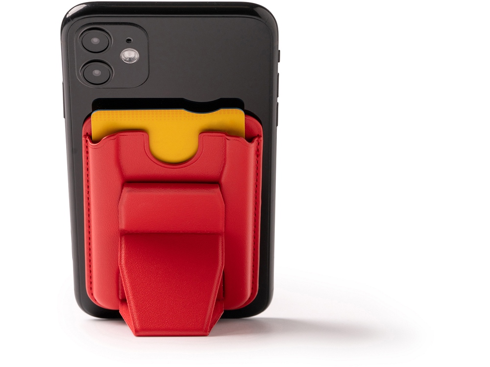 Картхолдер с подставкой Sekun, красный-6