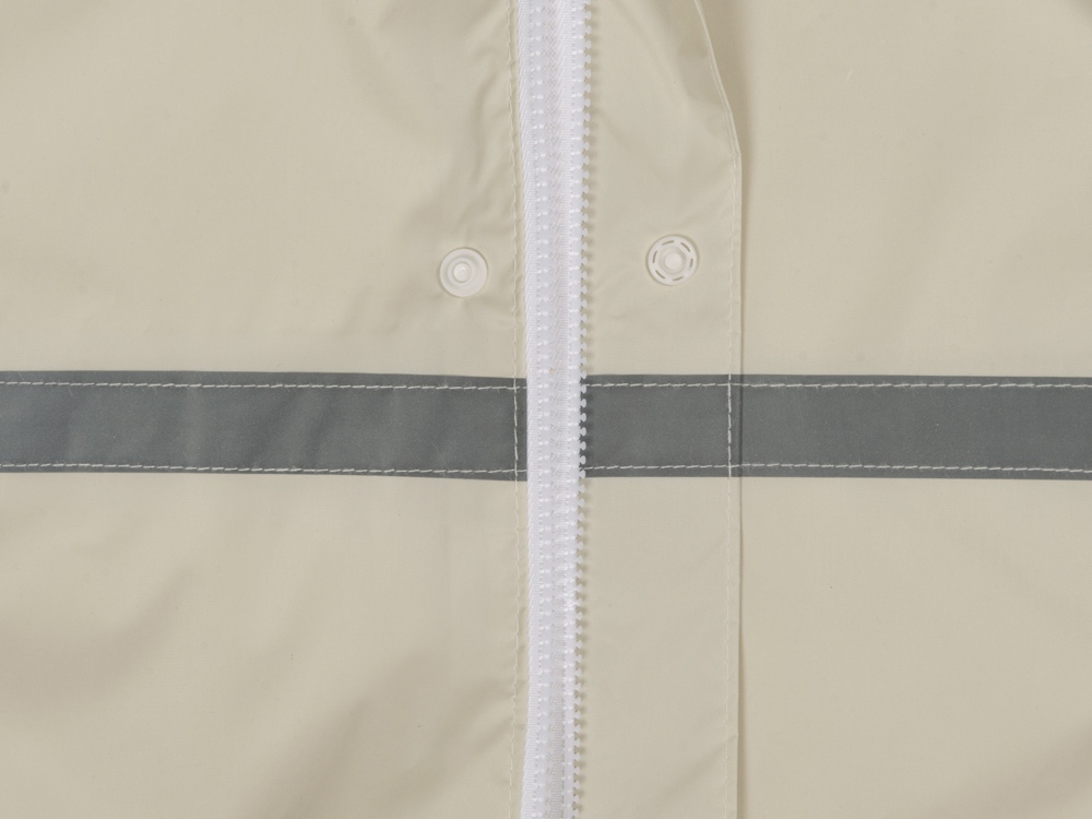 Длинный дождевик Lanai  из полиэстера со светоотражающей тесьмой, молочный-9