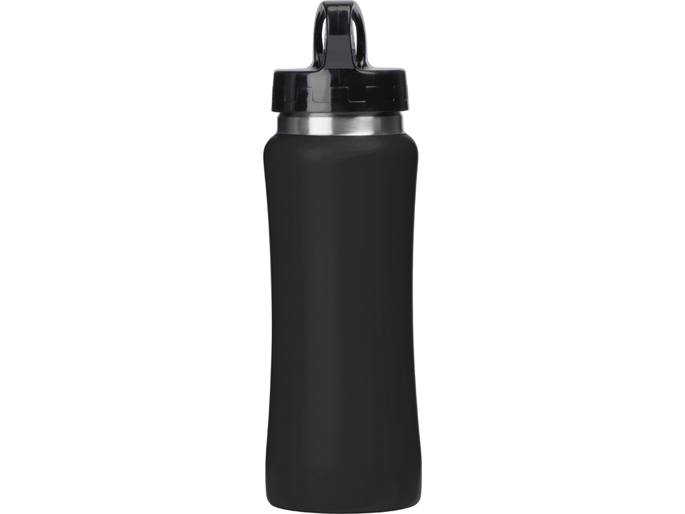 Бутылка для воды Bottle C1, сталь, soft touch, 600 мл, черный-3