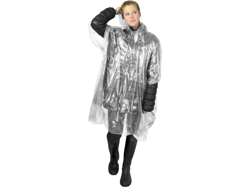 Одноразовый дождевик Mayan с чехлом для хранения из материалов, переработанных по стандарту GRS - Белый-2