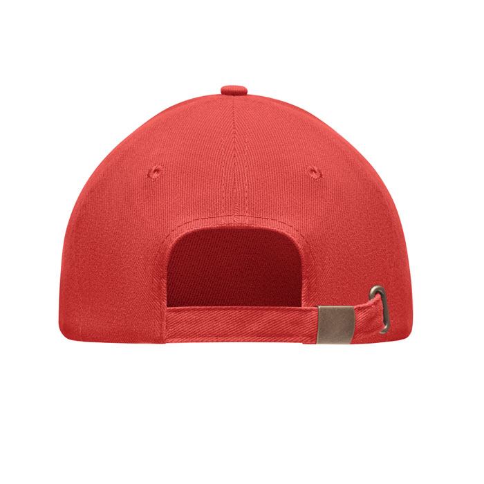 Brushed heavy cotton 6 panel Ba, красно-белый-1
