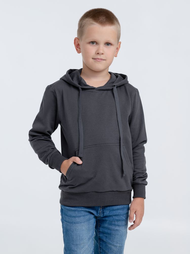 Худи детское Kirenga Kids 2.0, темно-серое (графит)-1