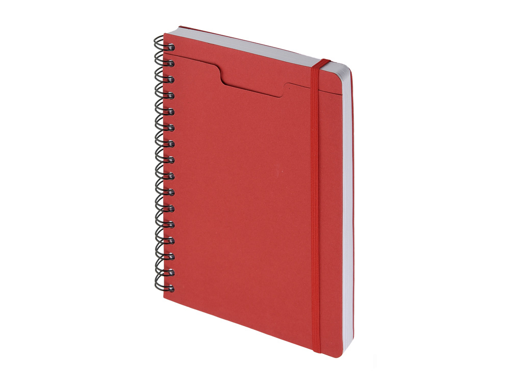 Ежедневник недатированный на гребне А5 Pragmatic, красный-6