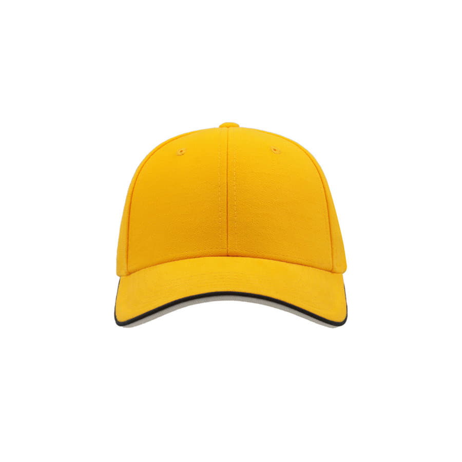 Бейсболка PILOT PIPING SANDWICH, 6 клиньев,  металлическая застежка, желтый-4