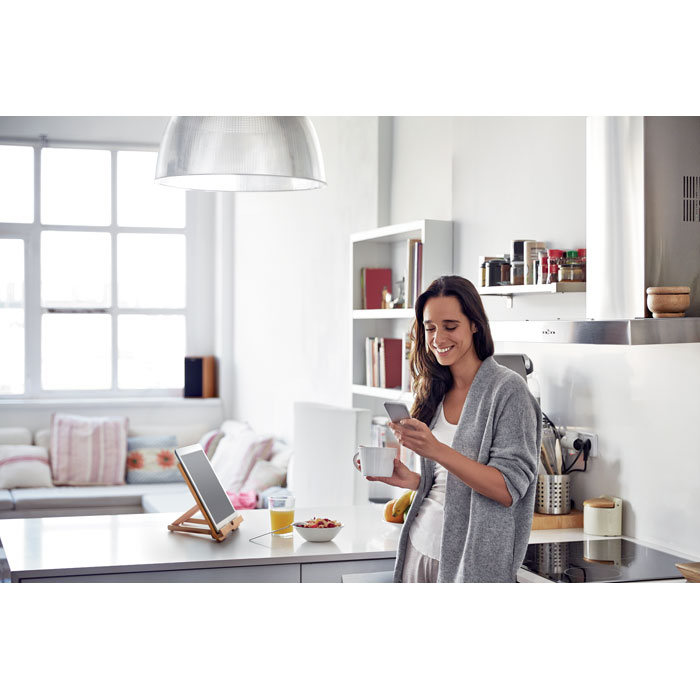 Подставка для планшета бамбук, древесный-8