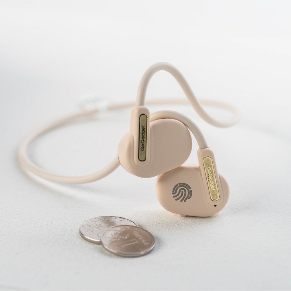 Беспроводные наушники OpenAir Arc, бежевые-4