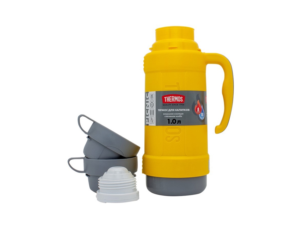 Термос со стеклянной колбой тм THERMOS PICNIC 40 Series Yellow 0,5L-8