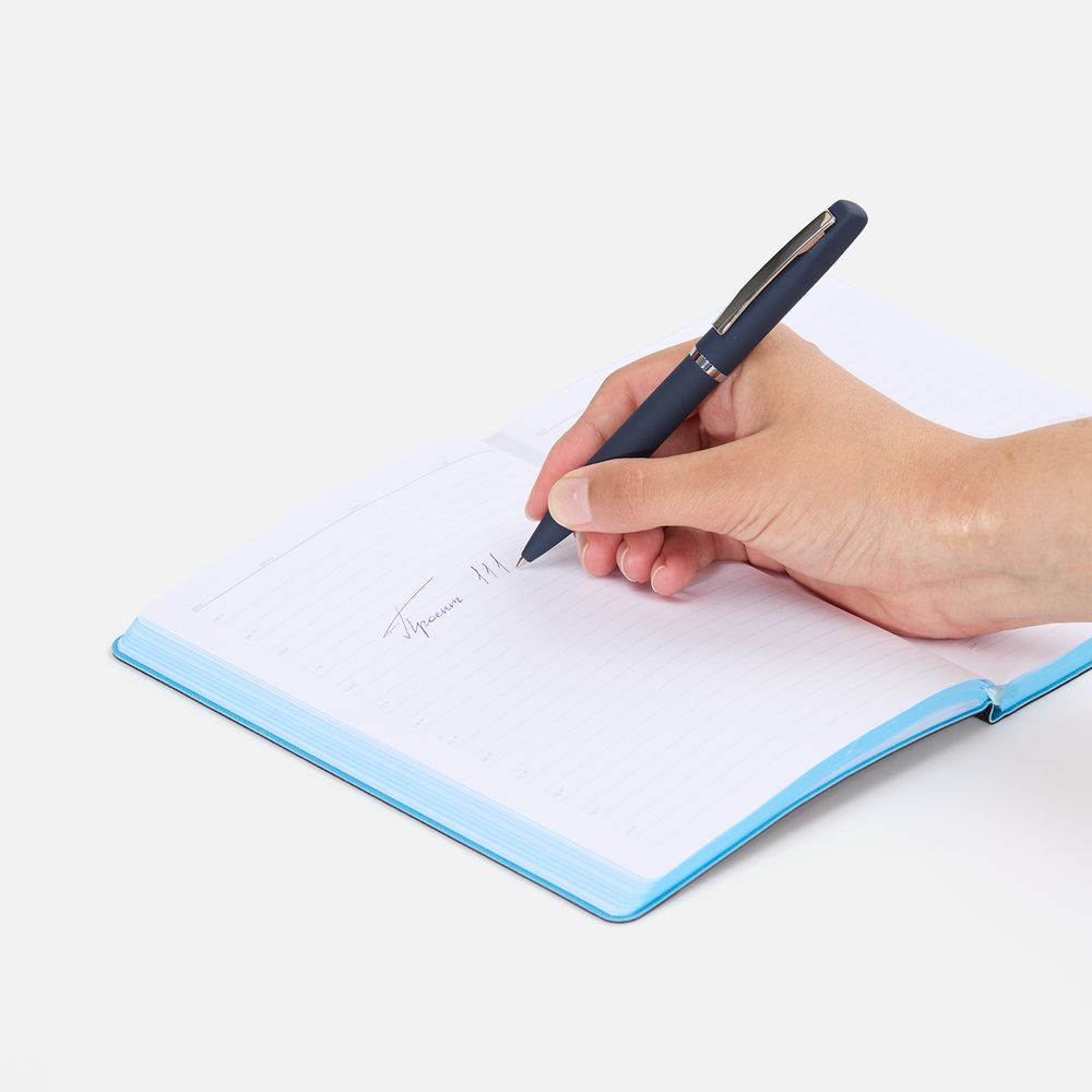 Ручка шариковая Bolt Soft Touch, синяя-3