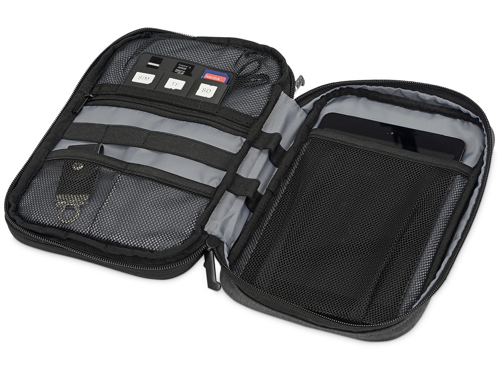 Органайзер для электроники District, темно-серый-4