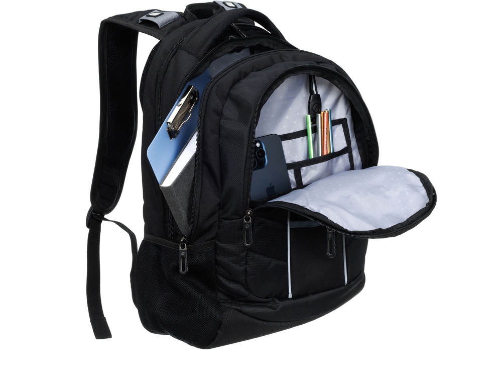 Рюкзак TORBER ПРОРЫВ с отделением для ноутбука 15, чёрный, полиэстер 600D, 35x20x47 см, 33л-8