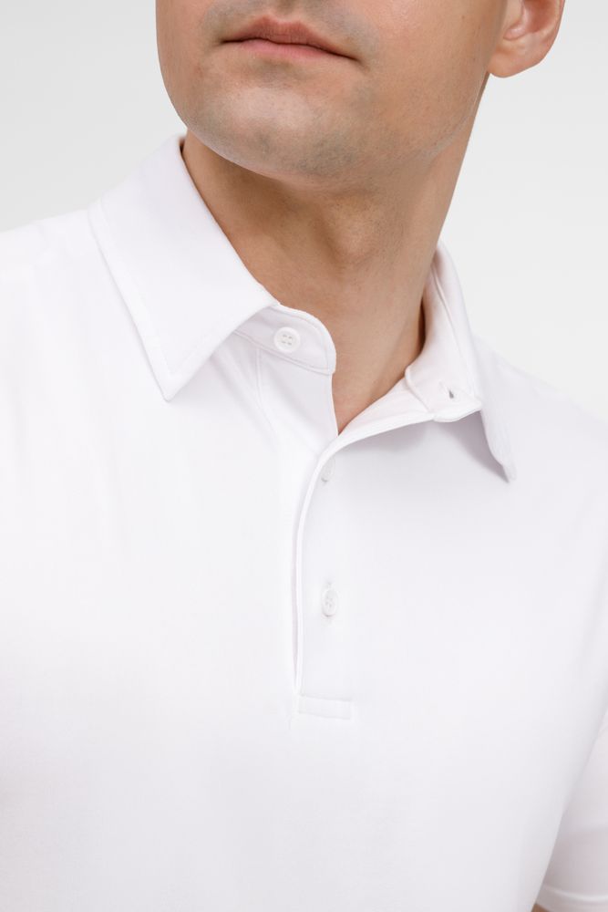 Рубашка поло унисекс Senti, белая-4