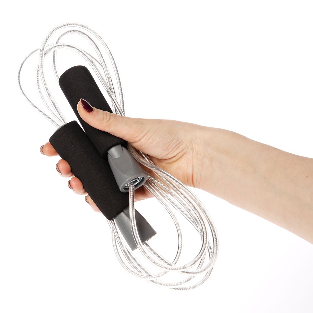 Скакалка скоростная Arriba, черная с серым-4