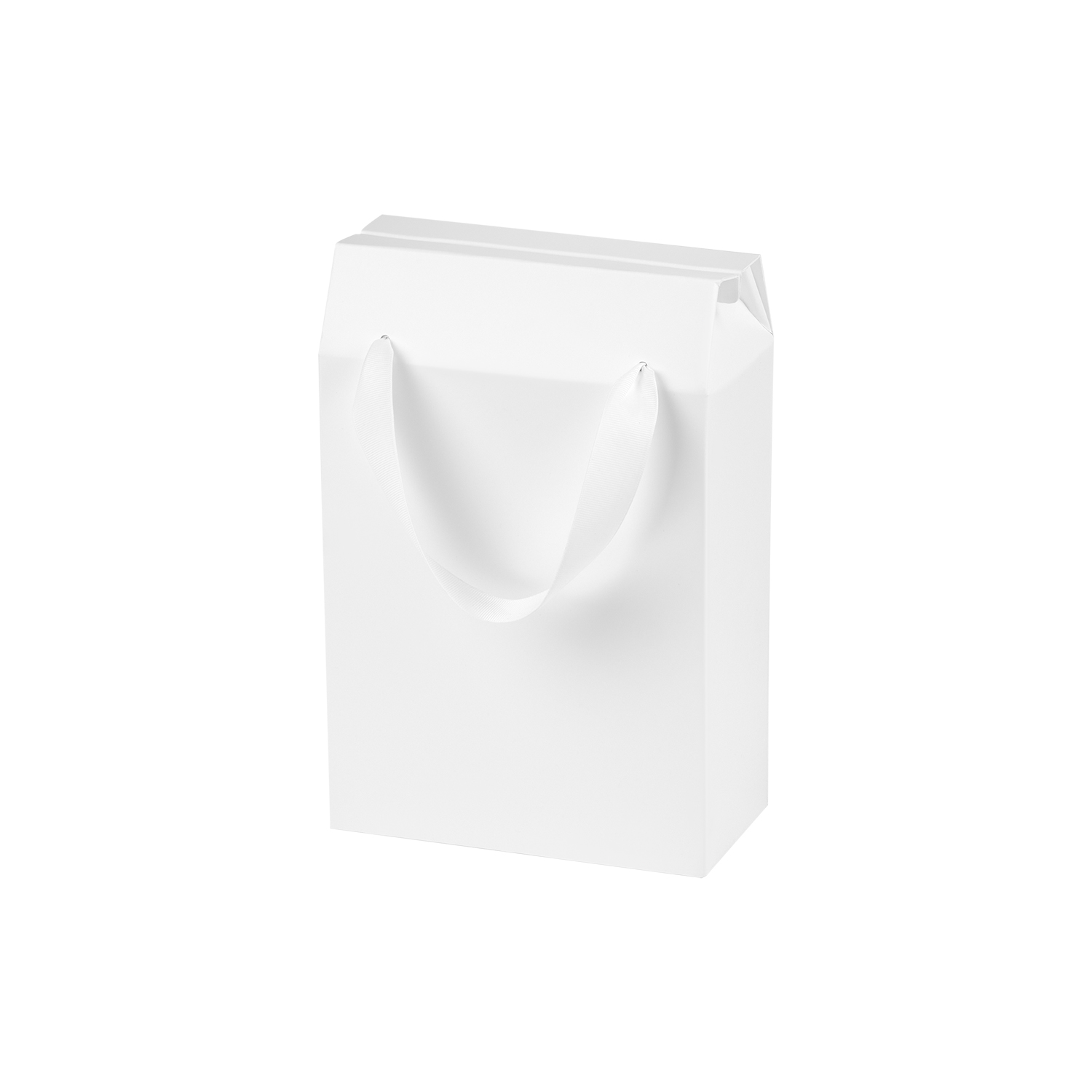 Подарочная коробка-пакет универсальная малая, белая, 186х100х277 мм-0