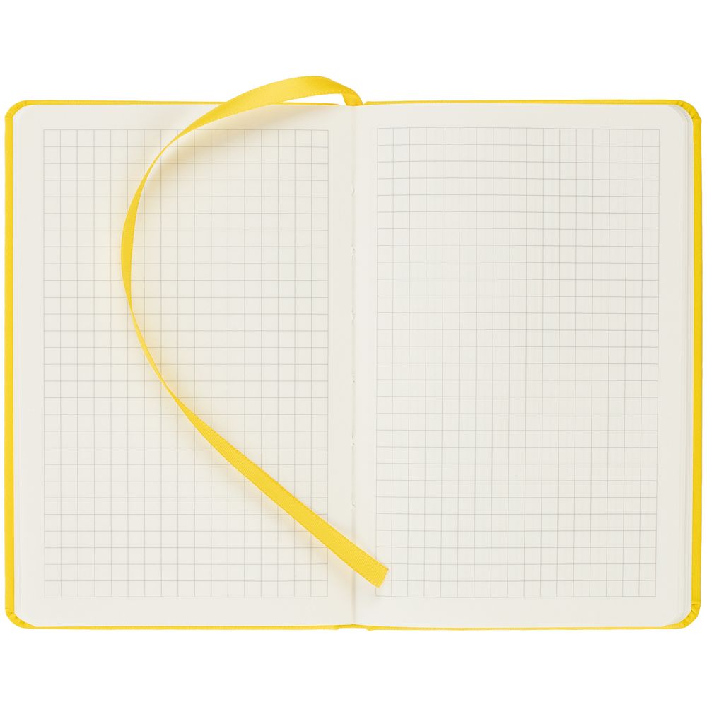 Блокнот Cluster Mini в клетку, желтый-2