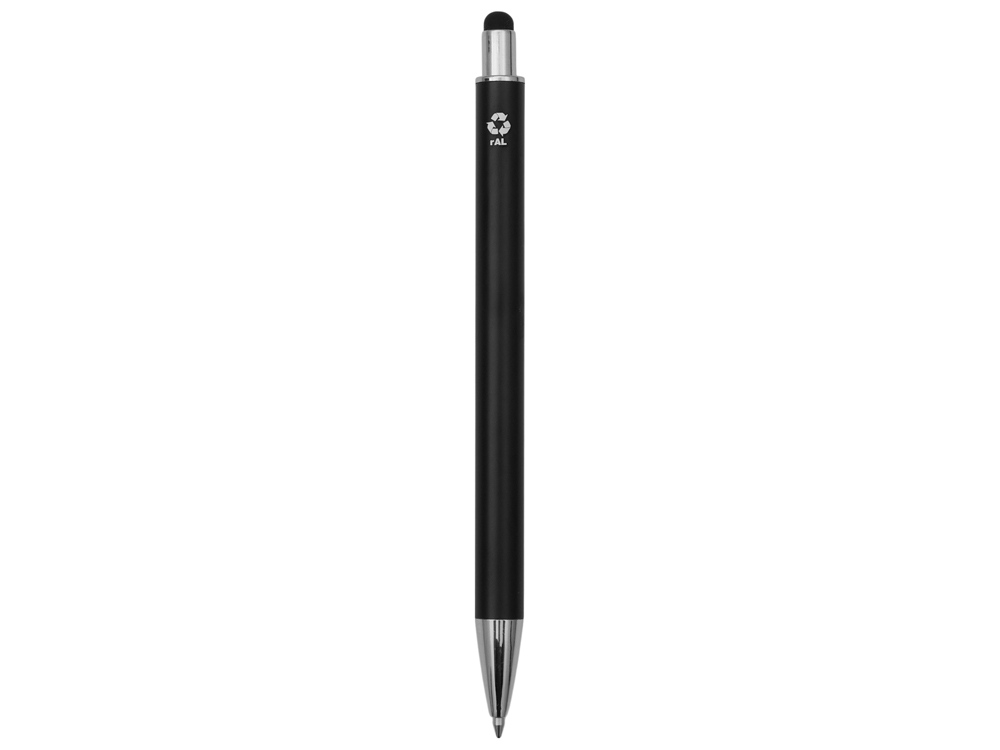Ручка металлическая шариковая Groove Touch Recy, черный-3