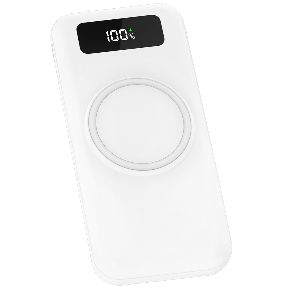 Внешний аккумулятор Authority с беспроводной зарядкой (5W), Белый-0
