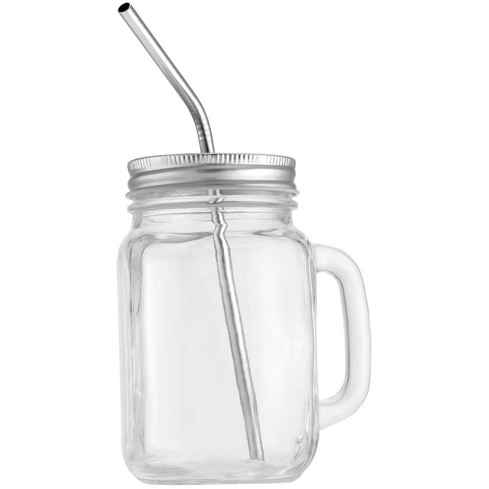 Набор Mellow, с изогнутой трубочкой, серебристый-1