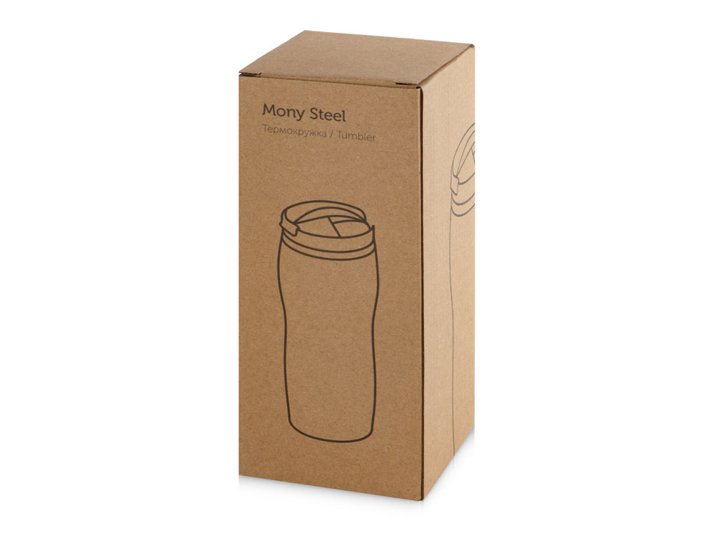 Термокружка Mony Steel 350 мл, soft touch, темно-синий-8