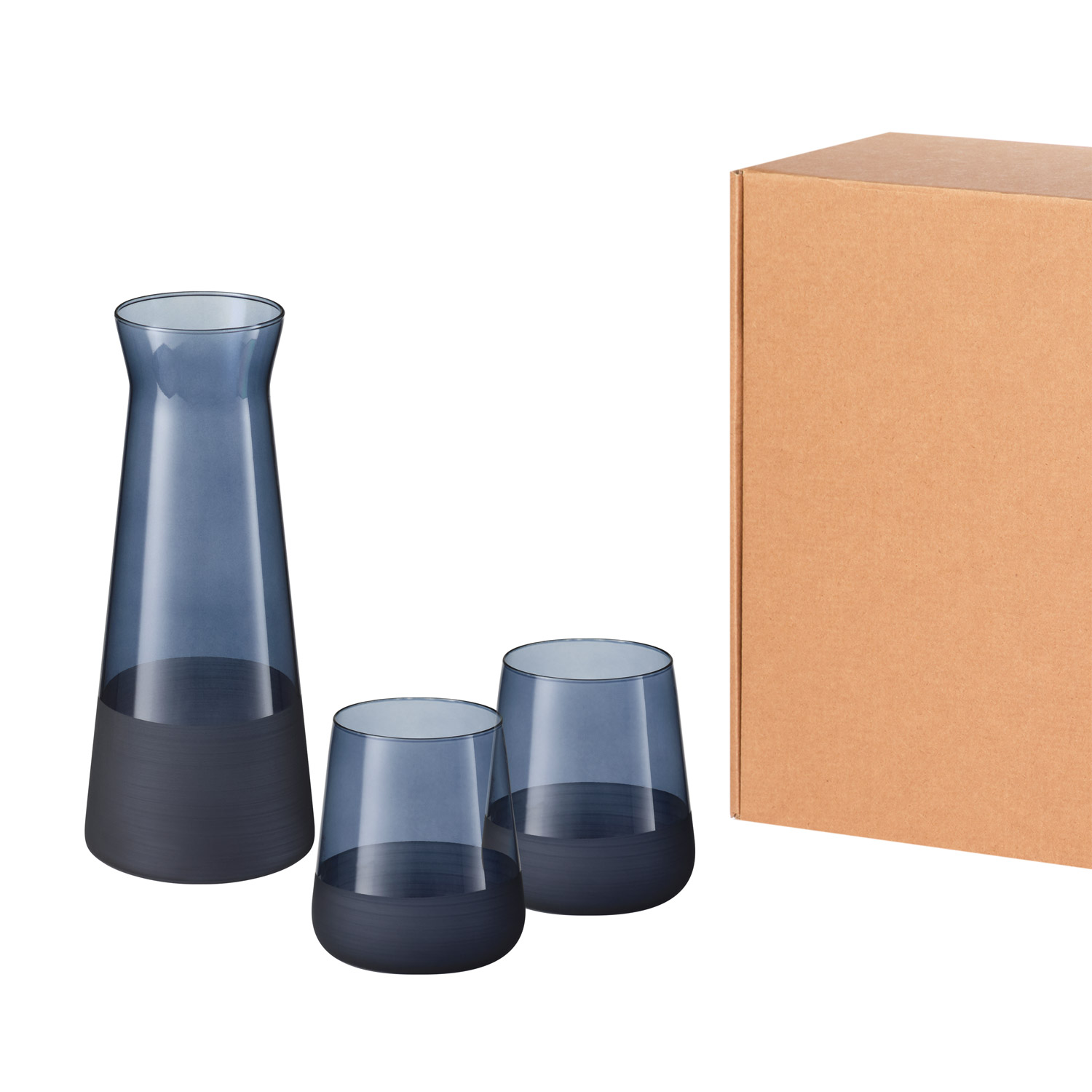 Подарочный набор декантер + 2 стакана, Sapphire синий-0