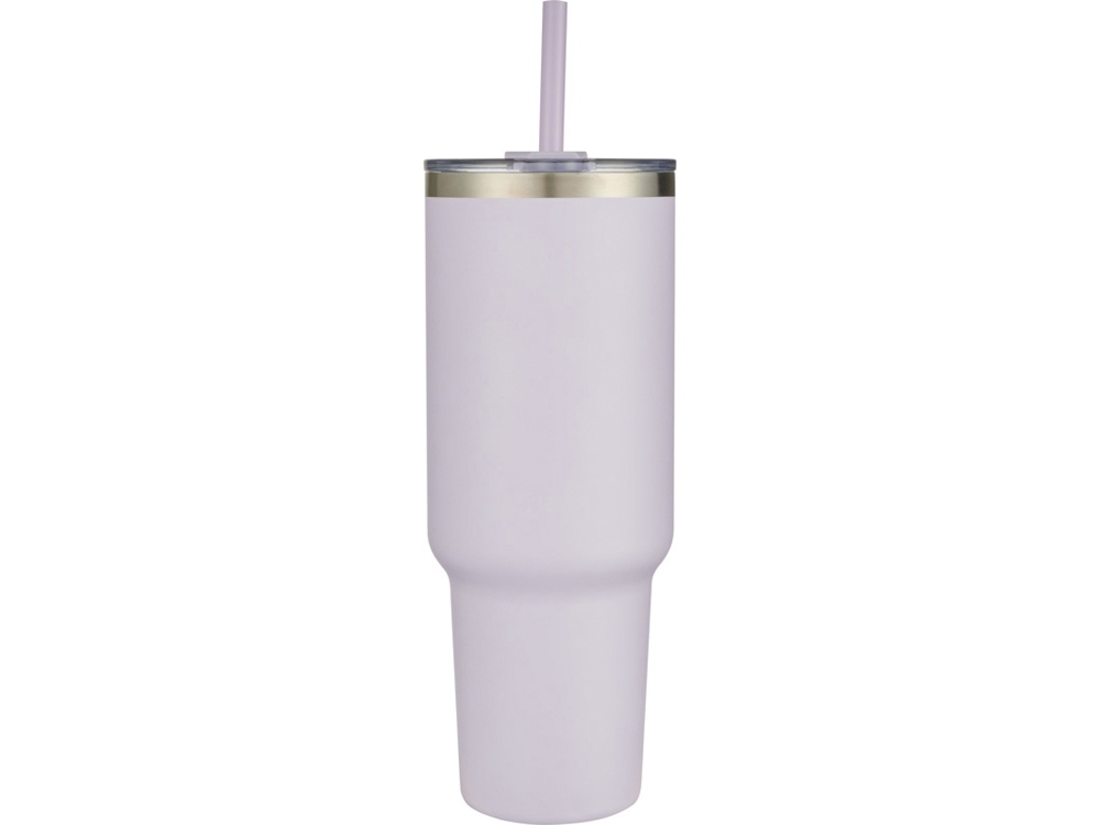 Sydney медная кружка с двойными стенками, сертифицированная согласно RCS, с вакуумной изоляцией и соломинкой, 1200 мл - Пурпурный-1