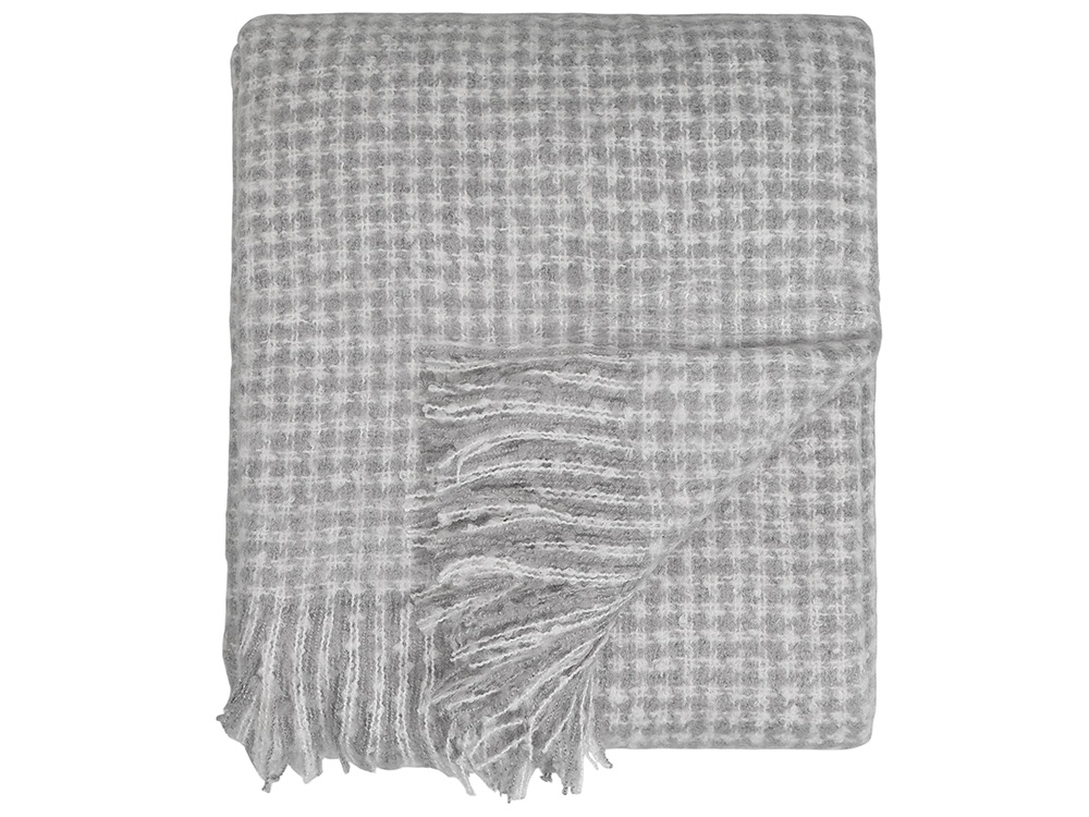 Акриловый плед Harp 130x180 см, белый/холодный серый-1