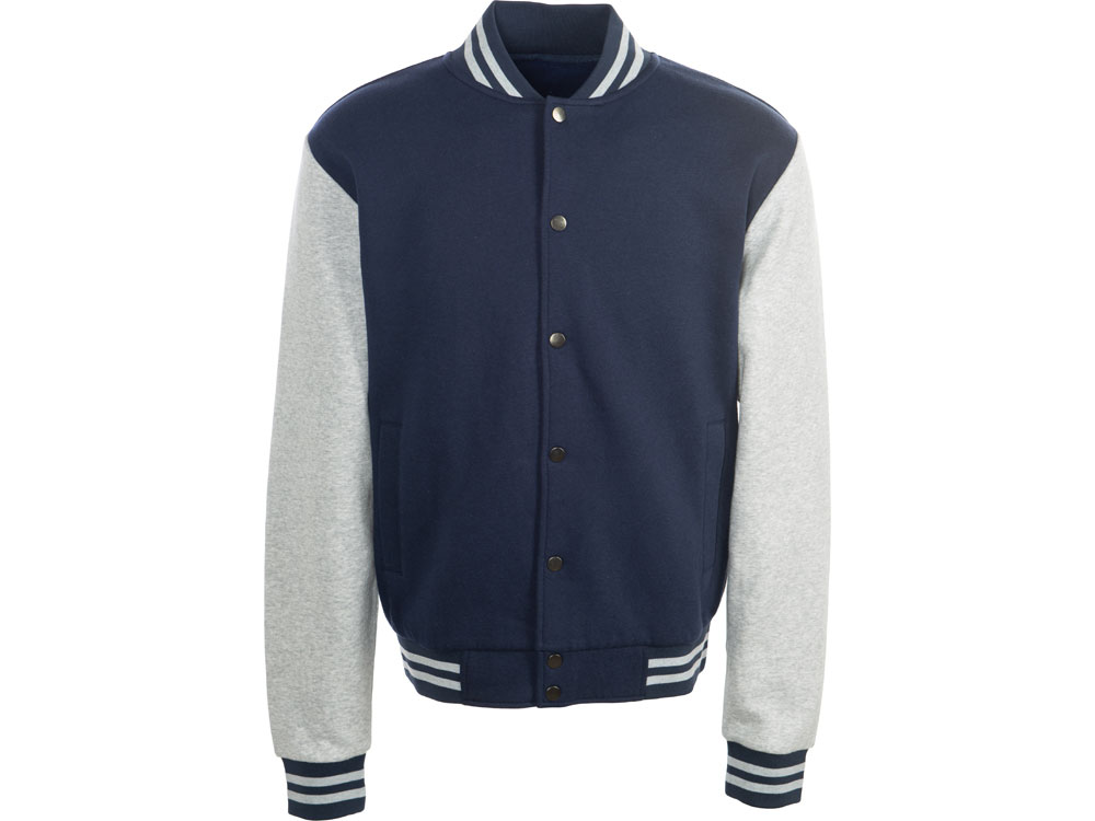 Бомбер Oxford, темно-синий/серый меланж, унисекс-8