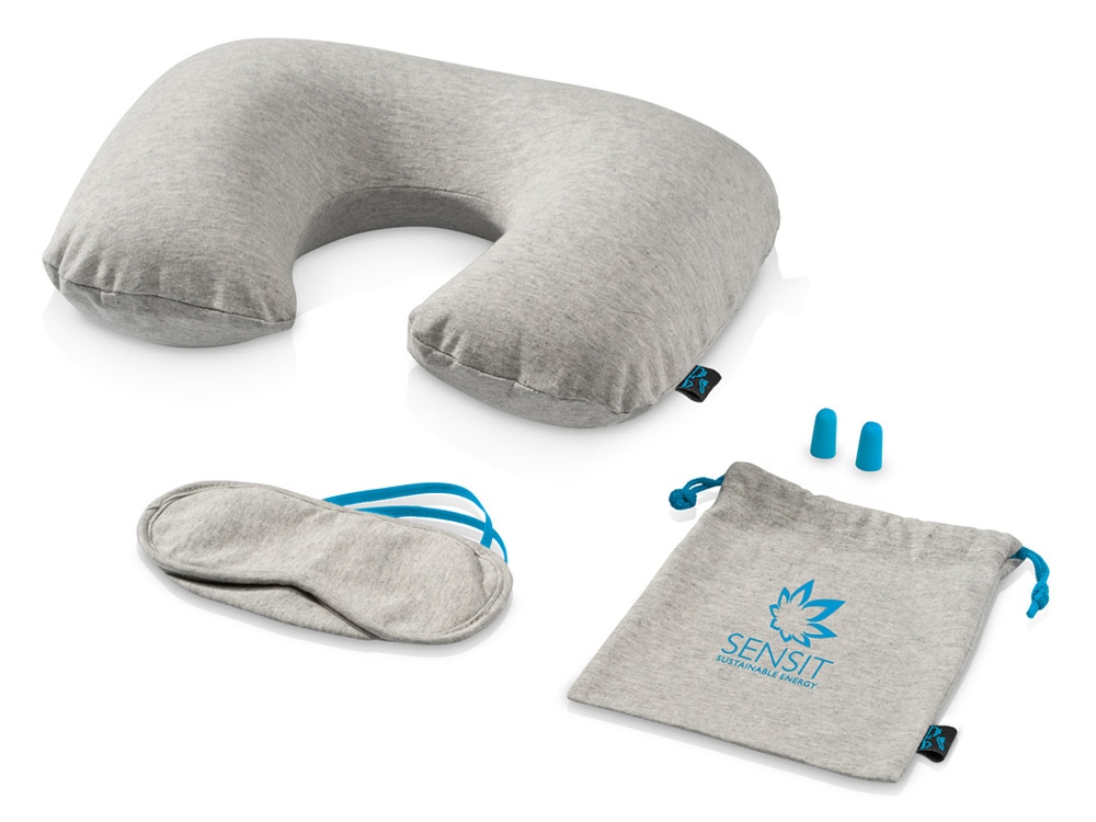 Набор для путешествия Miami  (Jersey): подушка, повязка для глаз, беруши-3