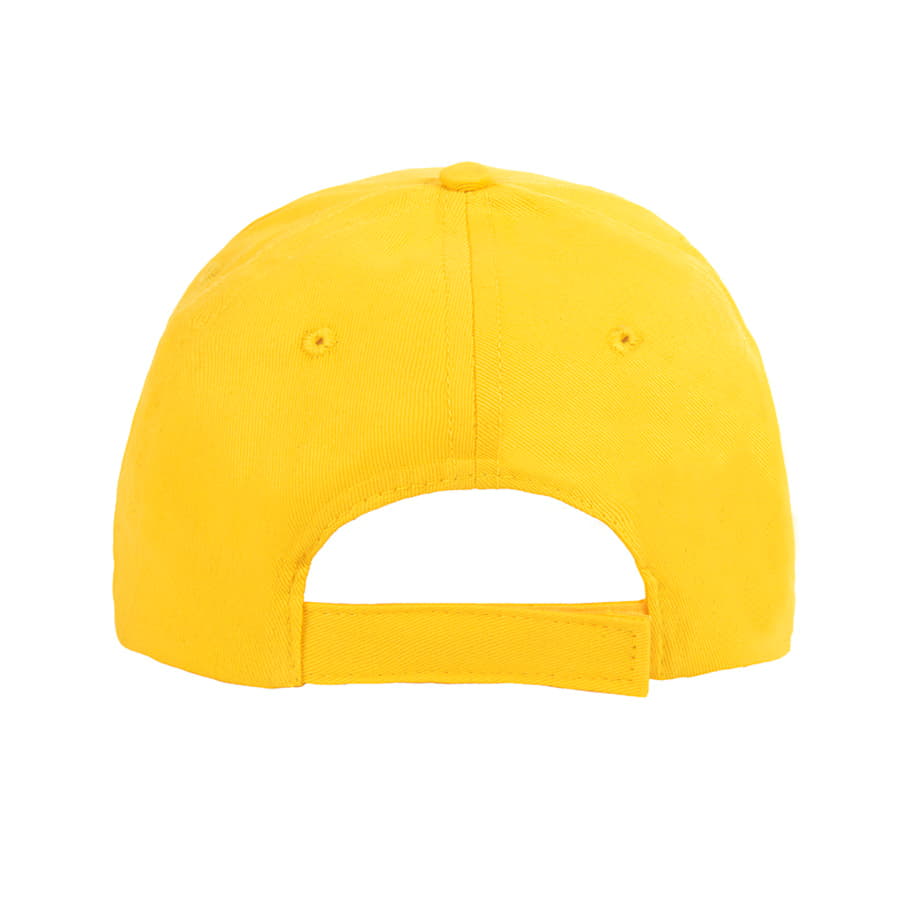 Бейсболка LIGHT, 5 клиньев,  застежка на липучке, желтый-4