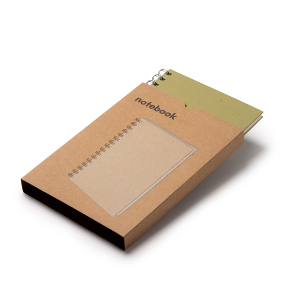 Блокнот на пружине RANIC, Бежевый-5