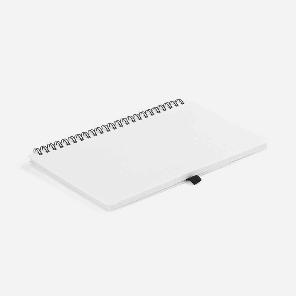 Блокнот на пружине Stone Line, белый-2