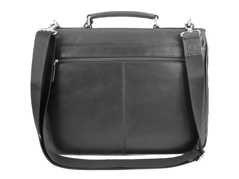 Портфель BUGATTI РОМАНО | ROMANO 15'', чёрный, натуральная воловья кожа, 39х8х30 см-3