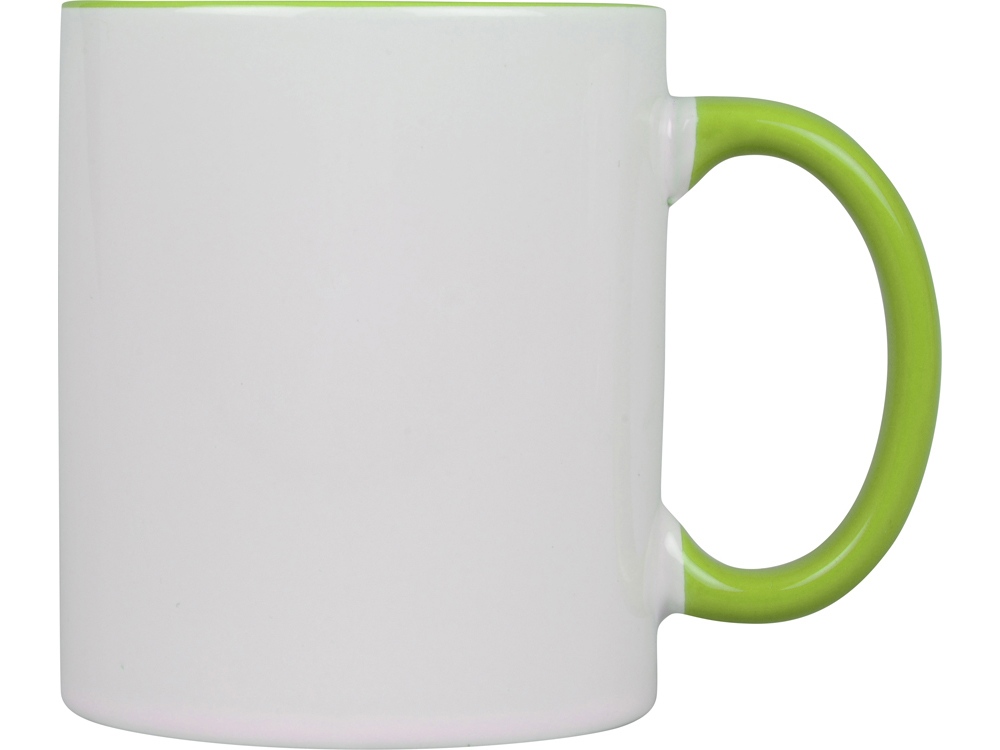 Кружка для сублимации Sublime Color, белый/зеленое яблоко-1