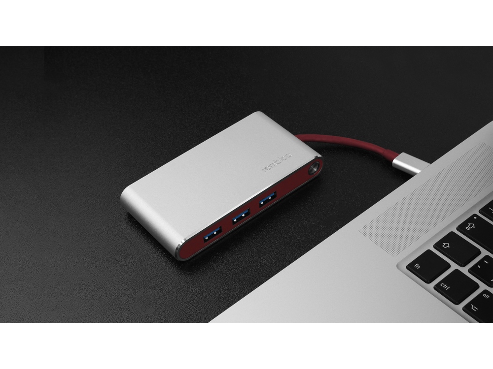 Хаб USB Rombica Type-C Hermes Red-11