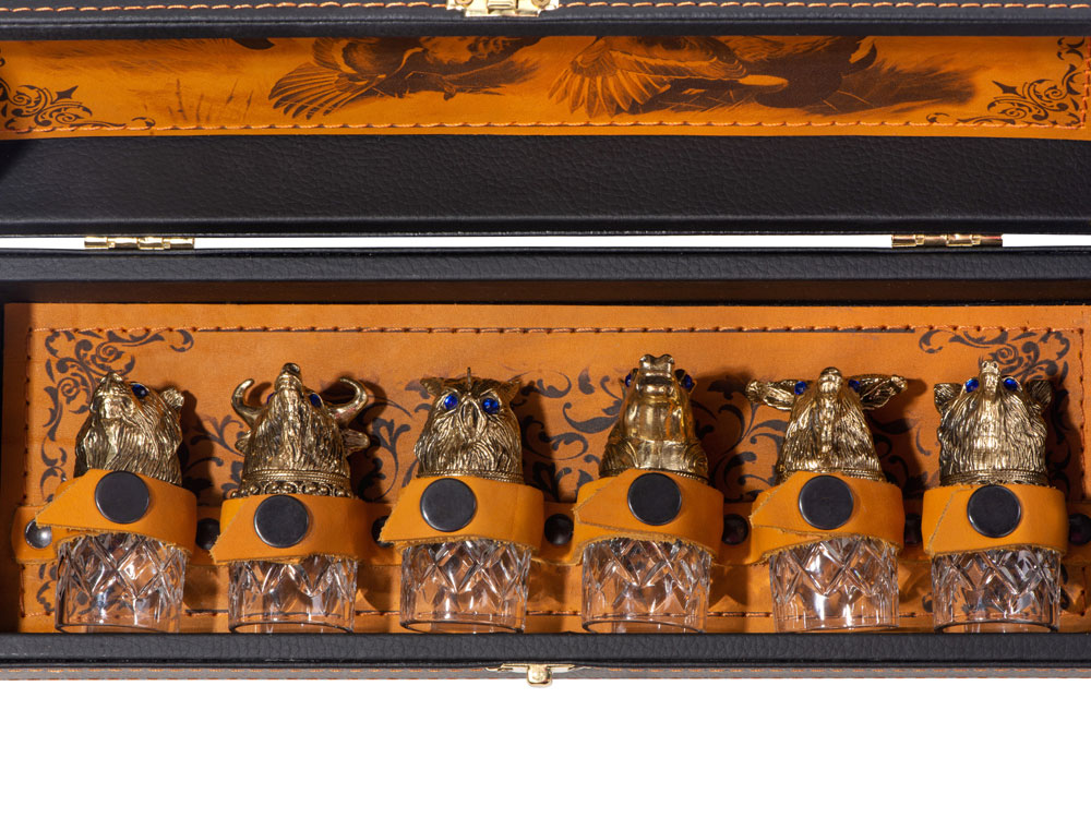 Подарочный набор Русская охота, темно-коричневый/рыжий-1