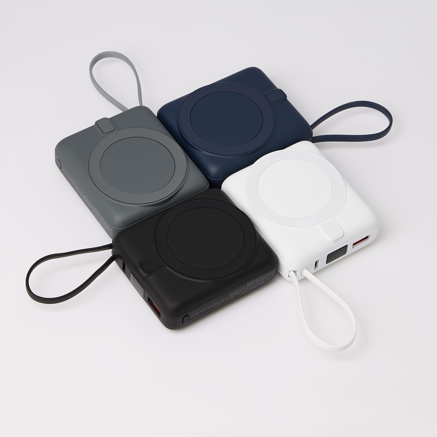 Внешний аккумулятор с подсветкой Риттер PD (Ritter PD) 10000mAh с функцией беспроводной зарядки 15W, синий-13