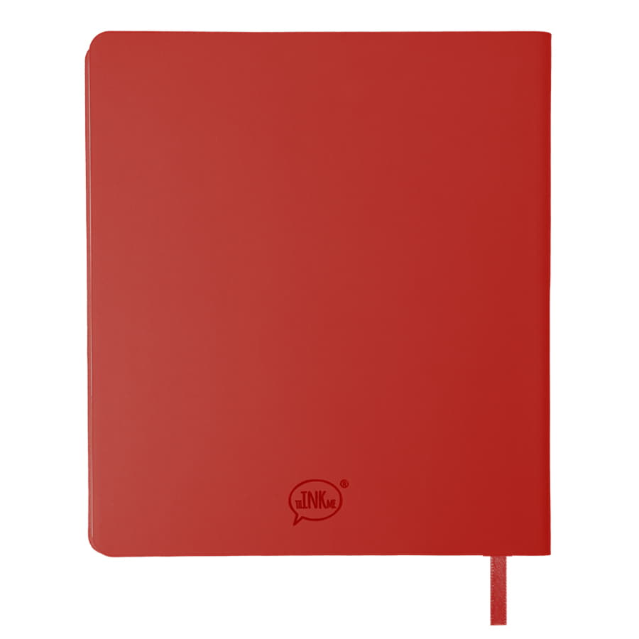 Бизнес-блокнот CUBI, B6+, в линейку, красный-2